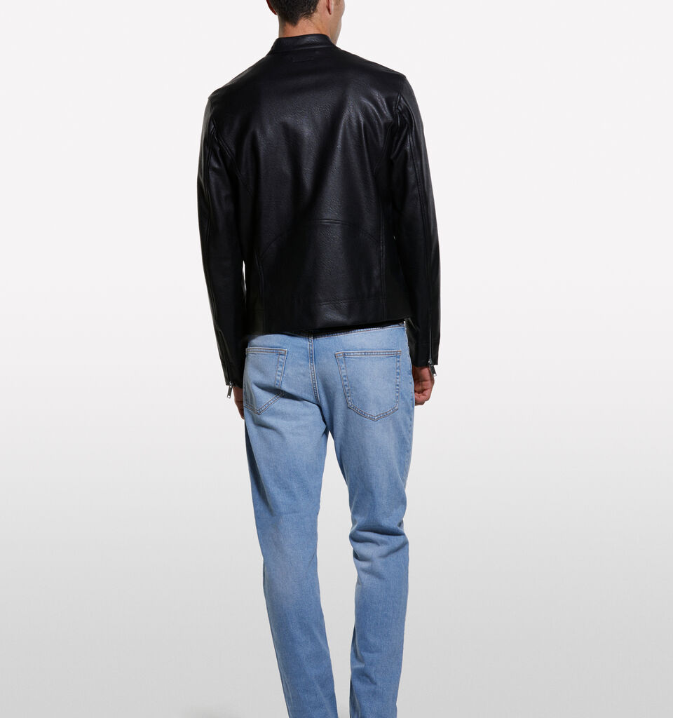 Biker nero slim fit - giacche e giubbotti da uomo - Nero | Sisley image number 2